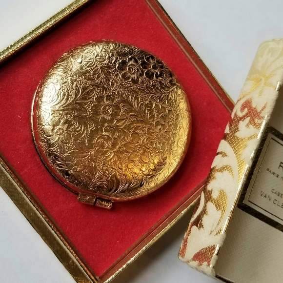 ❗Rare Antique Revlon Gold Powder Mirror Compact with Original box and Wrapping❗ - Picture 5 of 10